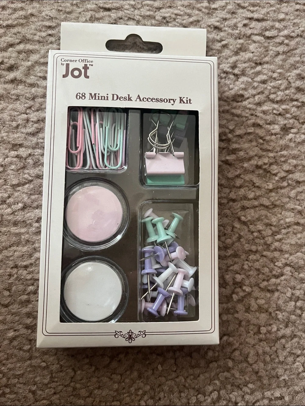 Jot Pastel Mini Desk Accessory Kit - Pink, Mint, Lavender, White